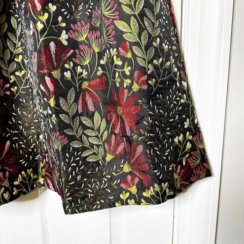 Chicwish Cheerful Daisy Field Jacquard Pleated A-Line Midi Skirt Sz XXL NEW