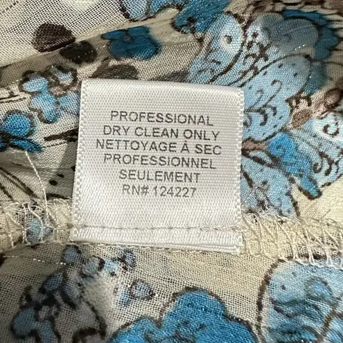 MISA Los Angeles Bella Mini Skirt Women's Small Ivory Blue Jaipur Floral Smocked