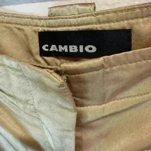 Cambio Women’s Y2K Shiny Glossy Gold Wide