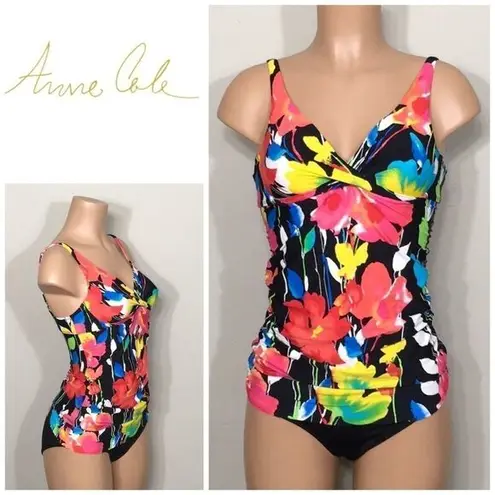 Anne cole  tummy control floral tankini set. New