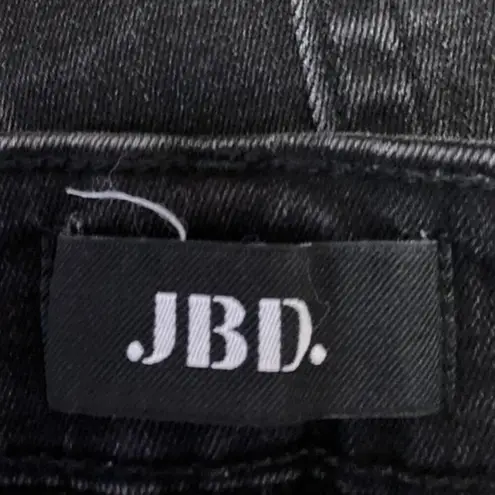 JBD Women's Black High Waist Split Hem Flared Bootcut Denim Jeans Pants Size 28