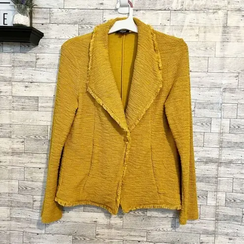 Premise STUDIO Yellow Fringe Trim Blazer - Jacket, Size 10