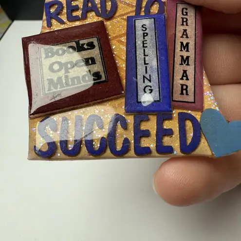 Read To Succeed Book Pins By Lucinda Brooch Pin Handcrafted Hand Made