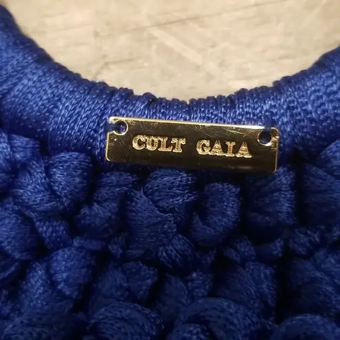 Cult Gaia ππ Angelou Mini Bag ~ Cobalt Blue Macrame Tassel Boho Chic