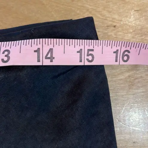 Ee:some USA Women’s Flat Front Pull On Side Slit Satin Flared Skirt Black Large