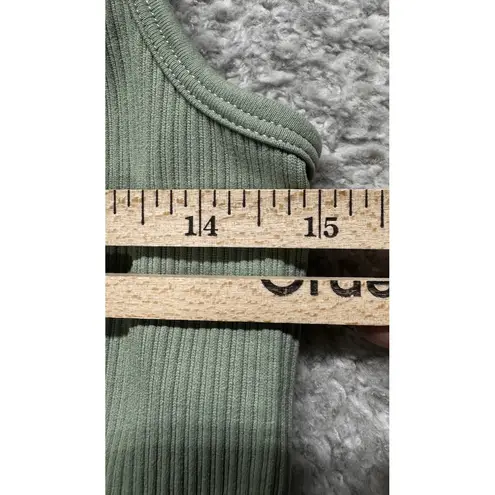 OQQ Bodysuit Sexy Ribbed One Piece Square Neck Women's XL Green EUC