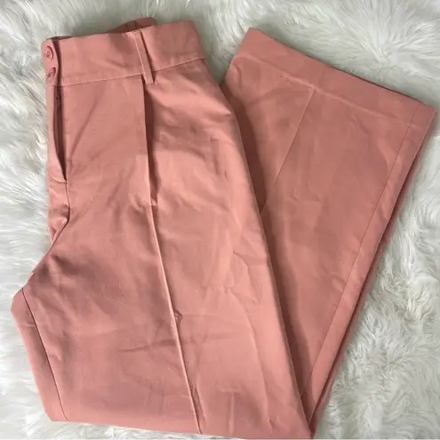 See By Chloe Women's Muted Clay Cotton Wide Leg Pleated Trouser Pant Size 12 NWT