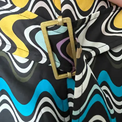 Missoni Graphic Print Lightweight Coat w/Belt - Size 10