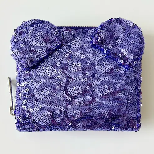 Lounge Fly NWOT Disney Limited Edition Purple Potion Sequin Mouse Ears Zip Wallet