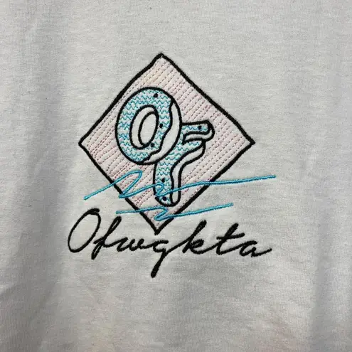 Odd future Embroidered Logo white Tshirt size Medium