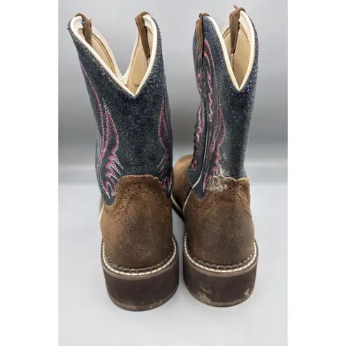 Ariat  9.5 B Womens Boots Brown Leather Western‎ Cowboy Embroidered Detail