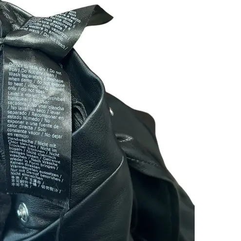 Patrizia Pepe Faux Leather Dress Mini Long Sleeve Belted Black‎ Size 38 US 2 Black