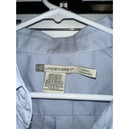 Lindengray Blue Button Up Dress Shirt Size Large