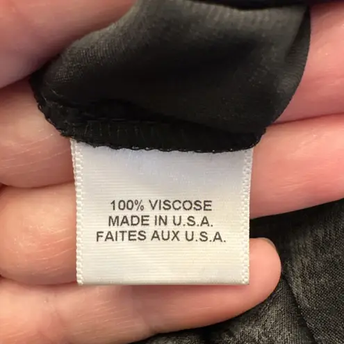 USA Made MISA Black Satin Special Occasion Backless Jumpsuit Wide Leg Sandra