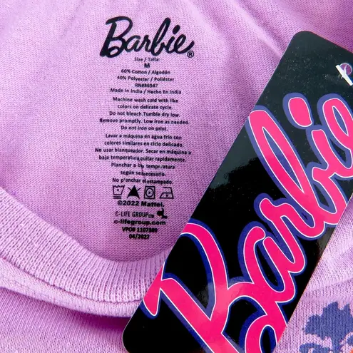 Malibu Barbie Purple Baby Tee Crewneck Graphic Tee Youth Medium Pink Size XS