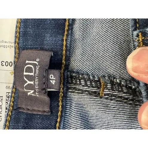 NYDJ Jeans Skinny Ankle Pants Dark Wash Blue Denim Stretch Size 4 Petite