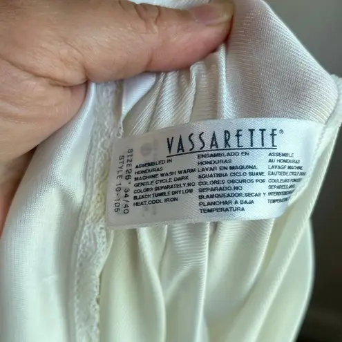 Vassarette 1990s Vintage White Midi Slip Dress Size M