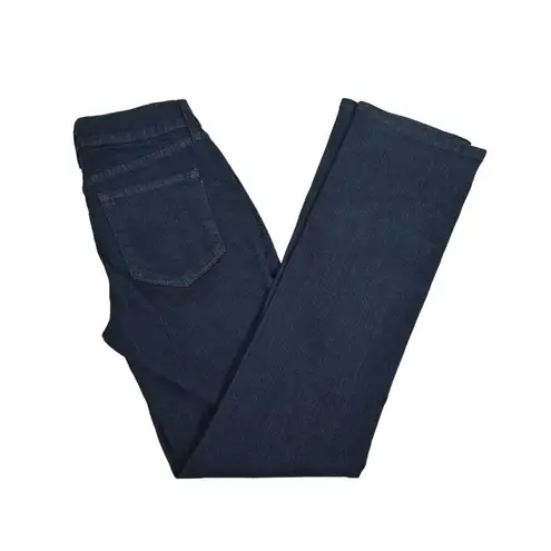 NYDJ Womens 4 Lift Tuck Technology Dark Wash Straight Jeans