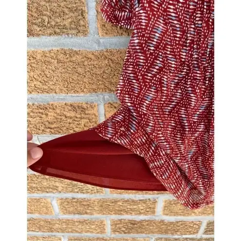 Veronica Beard Womens Priya pintucked printed silk-georgette mini dress Brick 2