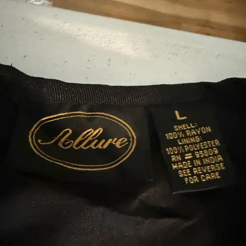 VTG Allure Patchwork Blazer Jacket Black Multi Long Sleeves Buttons Artsy Large