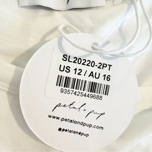 Petal and Pup NWT Omri Crop Top Shoulder Pads in White Size 12