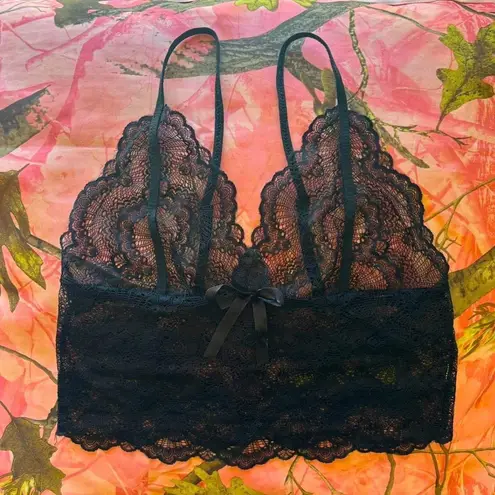 Cosabella y2k black lace vintage camisole tank top coquette bow trim