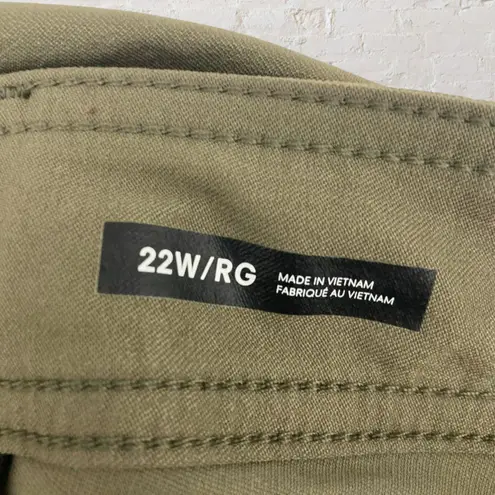 prAna Halle Pant Plus II 22W Olive ReZion Stretch Hiking Outdoor Pants NWOT