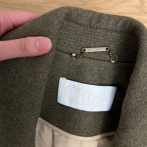 Chloé Like new Chloe army green wool F/W 2015 Military Peacoat