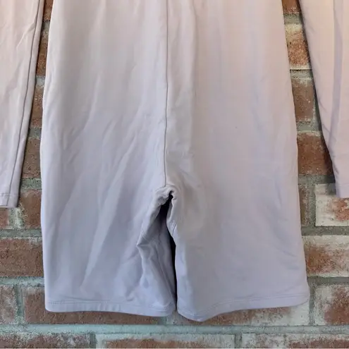 Babaton Aritzia Contour Bodysuit Romper Longsleeve Square Neck Halo Pink Small