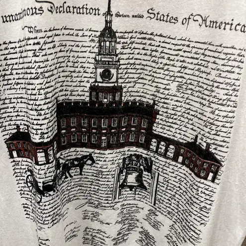 Vintage 1990s Philadelphia White Declaration of Independence Graphic T