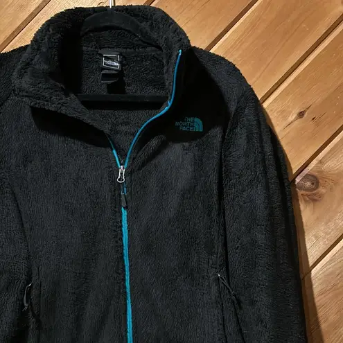 The North Face  Boundary tri climate fleece black & teal zip up jacket