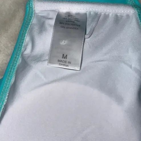 Vibrant Blue Bandeau Bikini Set with Cover Up 3 piece set Size M