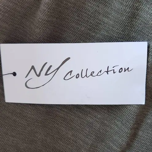 Ny Collection Green Knit Top Eyelet Lace Sleeves NWT Size Small Green Blouse