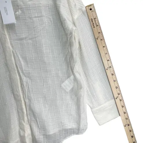 IRO Paris Malinak Shirt XS Ecru White Textured Sheer Top Blouse Quiet Luxury NEW