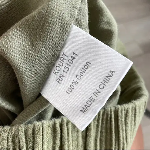 Kourt Summer Shorts cotton gauze womens Green (medium) casual summer vacation