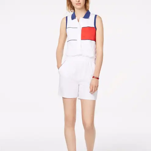 Tommy Hilfiger NWT  Color Block Knit Polo Romper