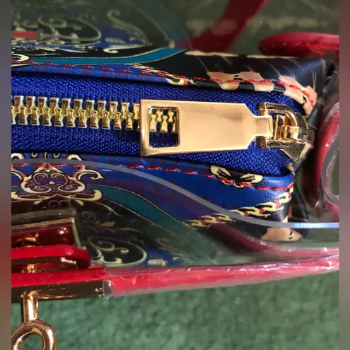 Red and Clear Crossbody Bag w/Inner Zipper Bag