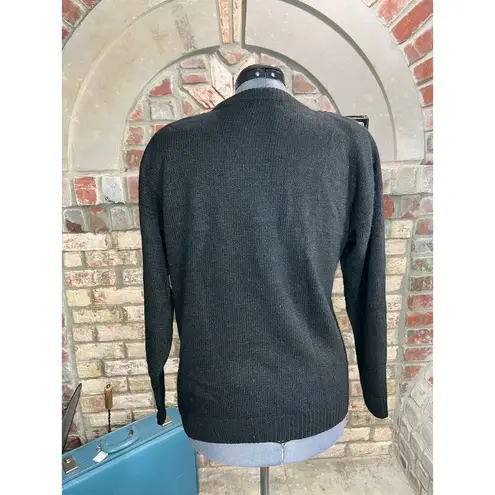 sweater Vintage 1980s sequin diamonds silk ugly christmas red green purple gold Size L