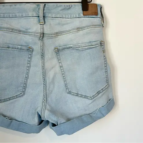 Aeropostale  Light Wash Distressed High Rise Curvy Midi Jean Shorts - Size: 10