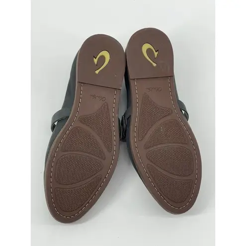 Olukai Haili slate gray nubuck leather loafers Women’s Size 36.5 US 6.5