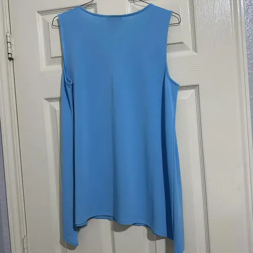 Alfani  Woman Blue Silver / Gunmetal Embellished Sleeveless Tank Plus Sz 2X NWT