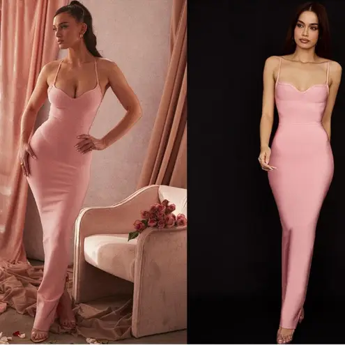 House Of CB Fifi Fairy Pink Bandage Maxi Dress sz XL