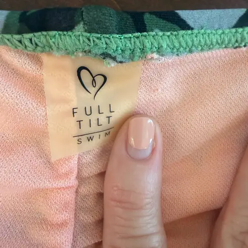 Full Tilt Gathered Butt Bikini Swim Bottoms Hawaiian Floral Size Small