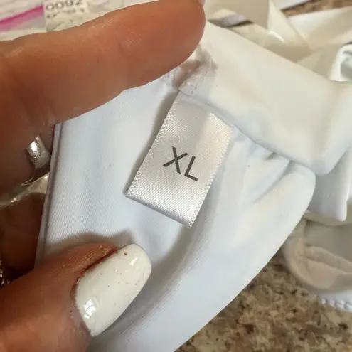 Cami NYC White One Piece Swimsuit with Cut Out and Tie Front