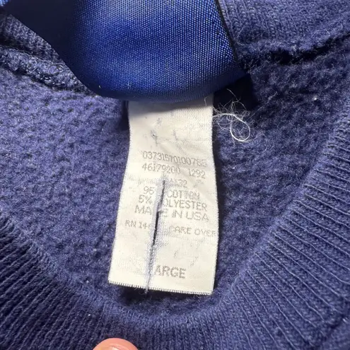 VTG 90s Oarsman Port Jefferson NY USA Embroidered Sweater Adult L Reverse Weave Blue Size L