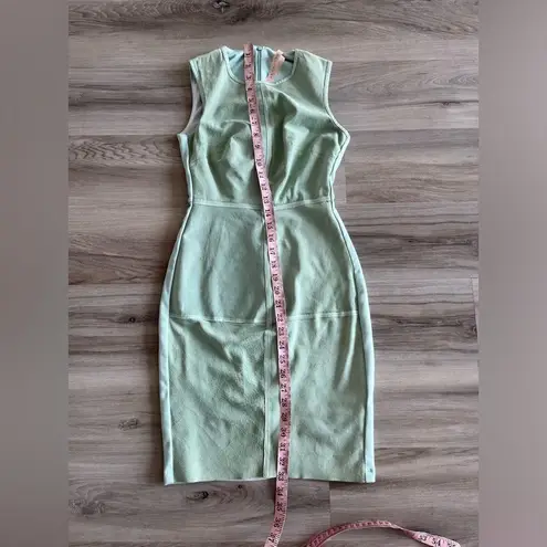 Bailey 44 XS Green Mint Leather Mini Dress