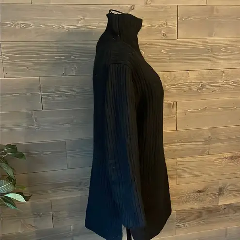 Elizabeth and James Black Turtleneck Sweater oversized