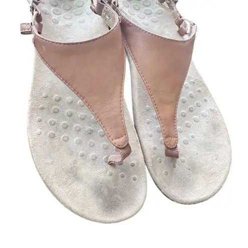 Vionic Kirra Brown Leather Thong Backstrap Sandals With Arch Support Size 9