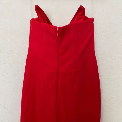 House Of CB  'Tamara' Cherry red Strapless Corset Dress maxi NWOT size XL