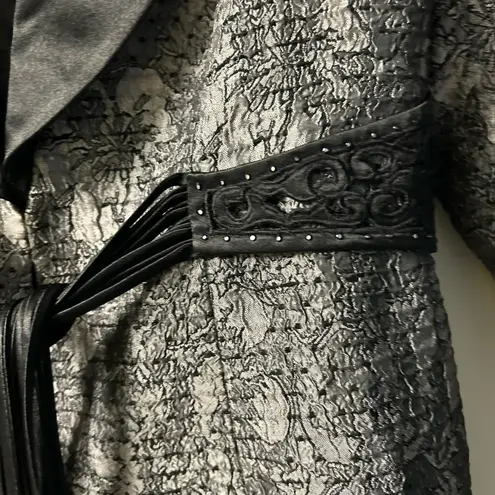 Elite Champagne Women’s Grey Bow Dressy Blazer Sz 12 Black